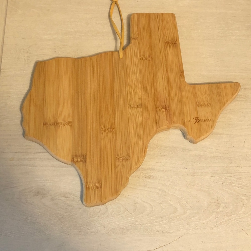 Totally Bamboo Texas State Shaped charcuterie Serving & Cutting Board Pls Read - Picture 2 of 5